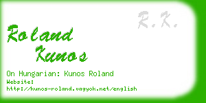 roland kunos business card